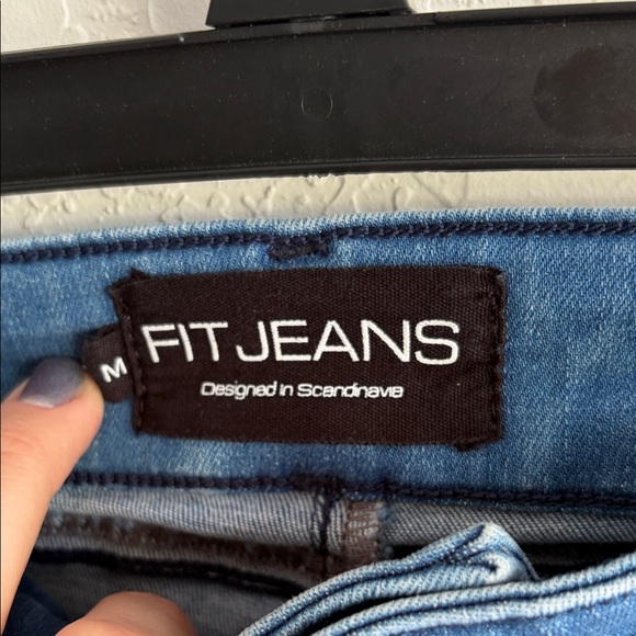 FITJEANS Blue Distressed Jeans Size M - Picture 3 of 9